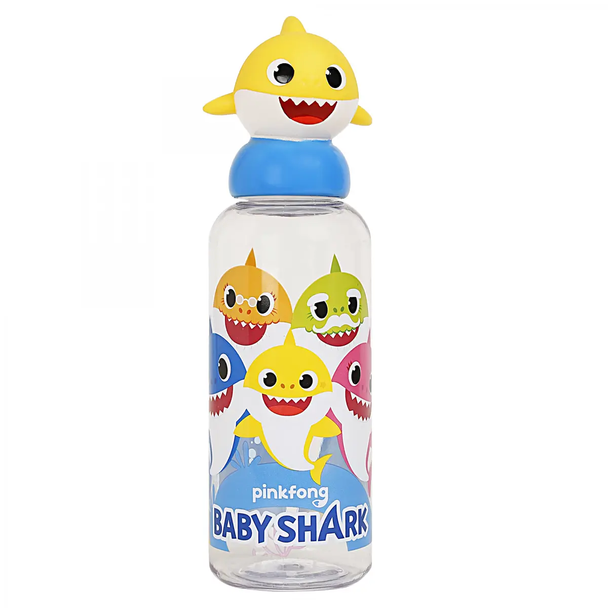 Baby Shark 3D Figurine Water Bottle, 560ml, Multicolour