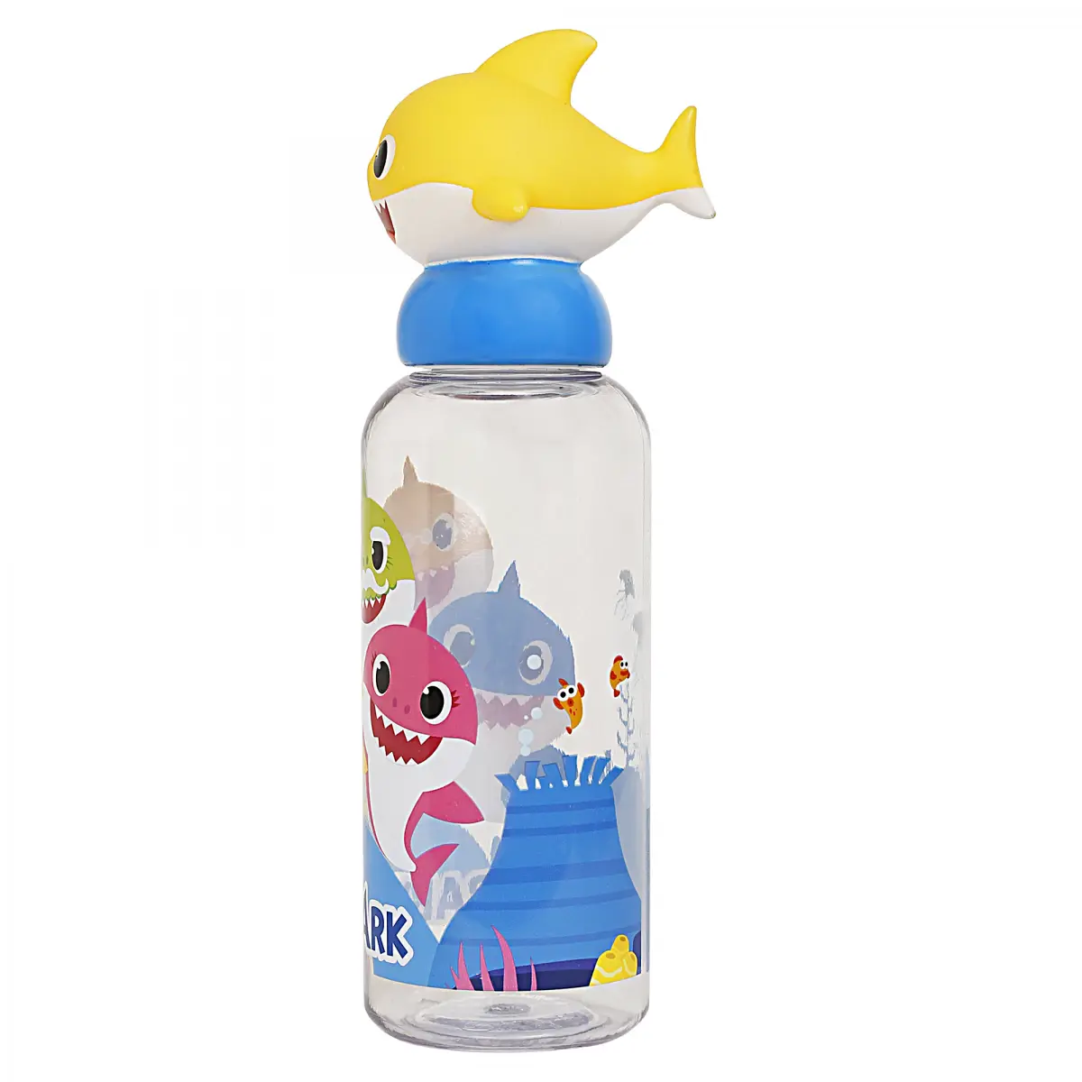 Baby Shark 3D Figurine Water Bottle, 560ml, Multicolour