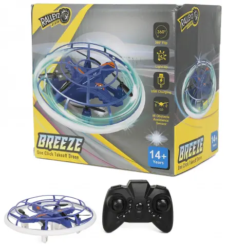 Ralleyz Breeze Drone with LED Lights, 14Y+, Blue