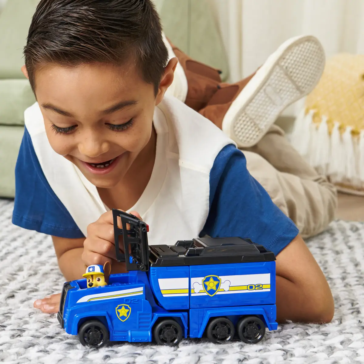 Paw Patrol, Big Truck Pup’S Chase Transforming Toy Trucks With Collectible Action Figure, Kids Toys For Ages 3 And Up