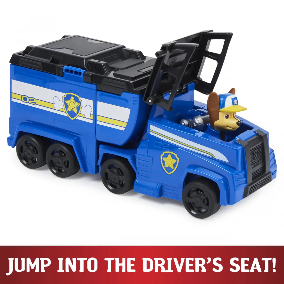 Paw Patrol, Big Truck Pup’S Chase Transforming Toy Trucks With Collectible Action Figure, Kids Toys For Ages 3 And Up
