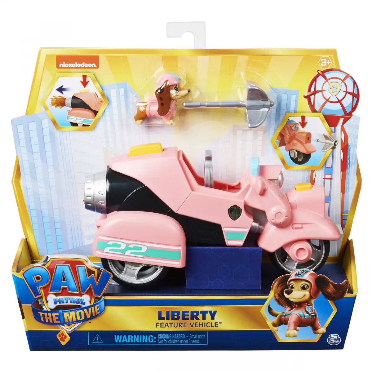 Paw Patrol, Liberty’S Movie Toy Car With Collectible Action Figure, Kids Toys For Ages 3 And Up