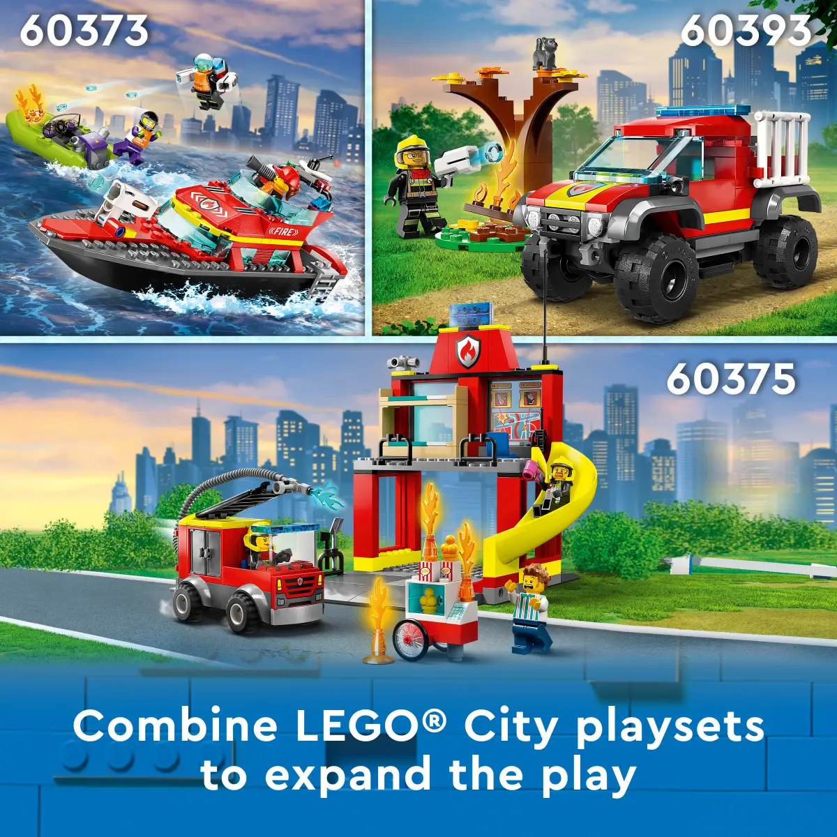LEGO City Fire Command Unit Building Toy Set, 502 Pieces, Multicolour, 7Y+