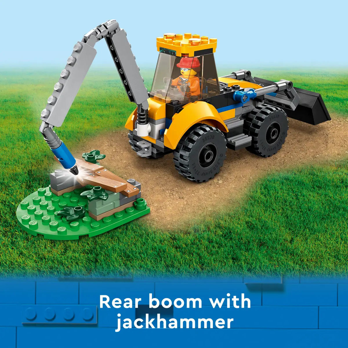 LEGO City Construction Digger Building Toy Set, 148 Pieces, Multicolour, 5Y+