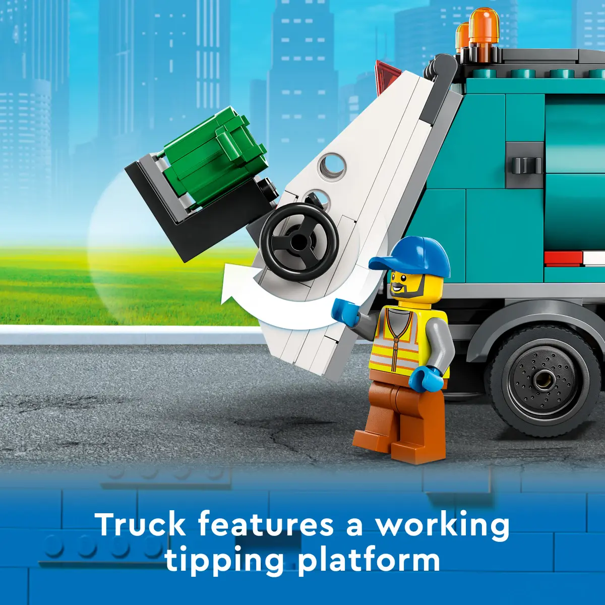 LEGO City Recycling Truck Building Toy Set, 261 Pieces, Multicolour, 5Y+