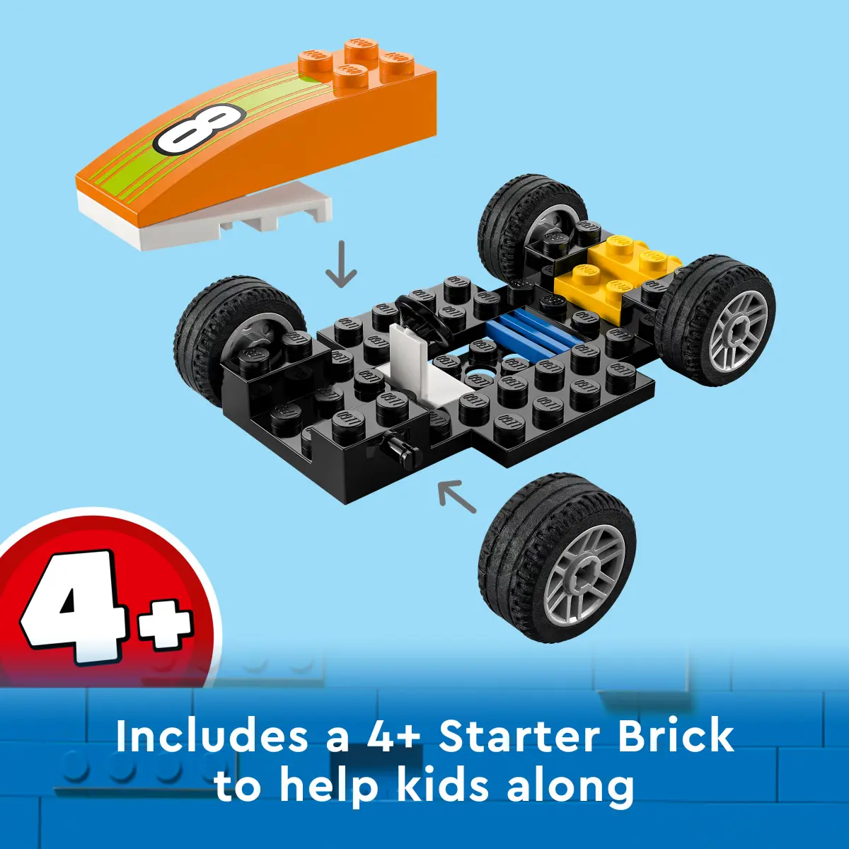 Lego City Race Car 60322 Building Kit (46 Pieces)