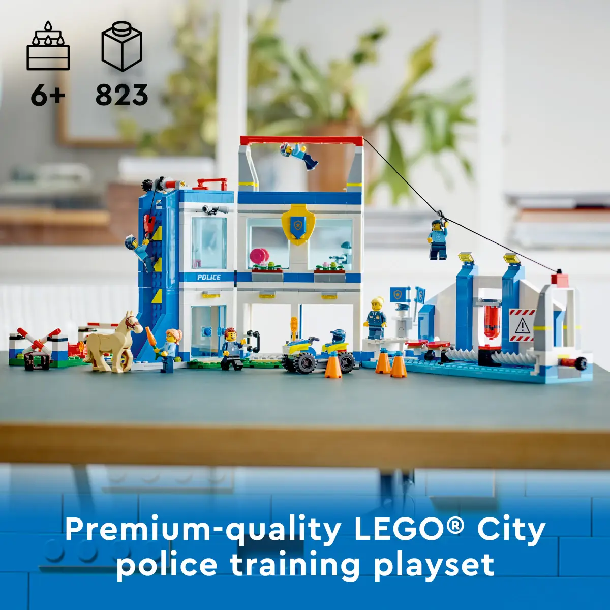 LEGO City Police Training Academy Building Toy Set, 823 Pieces, Multicolour, 6Y+