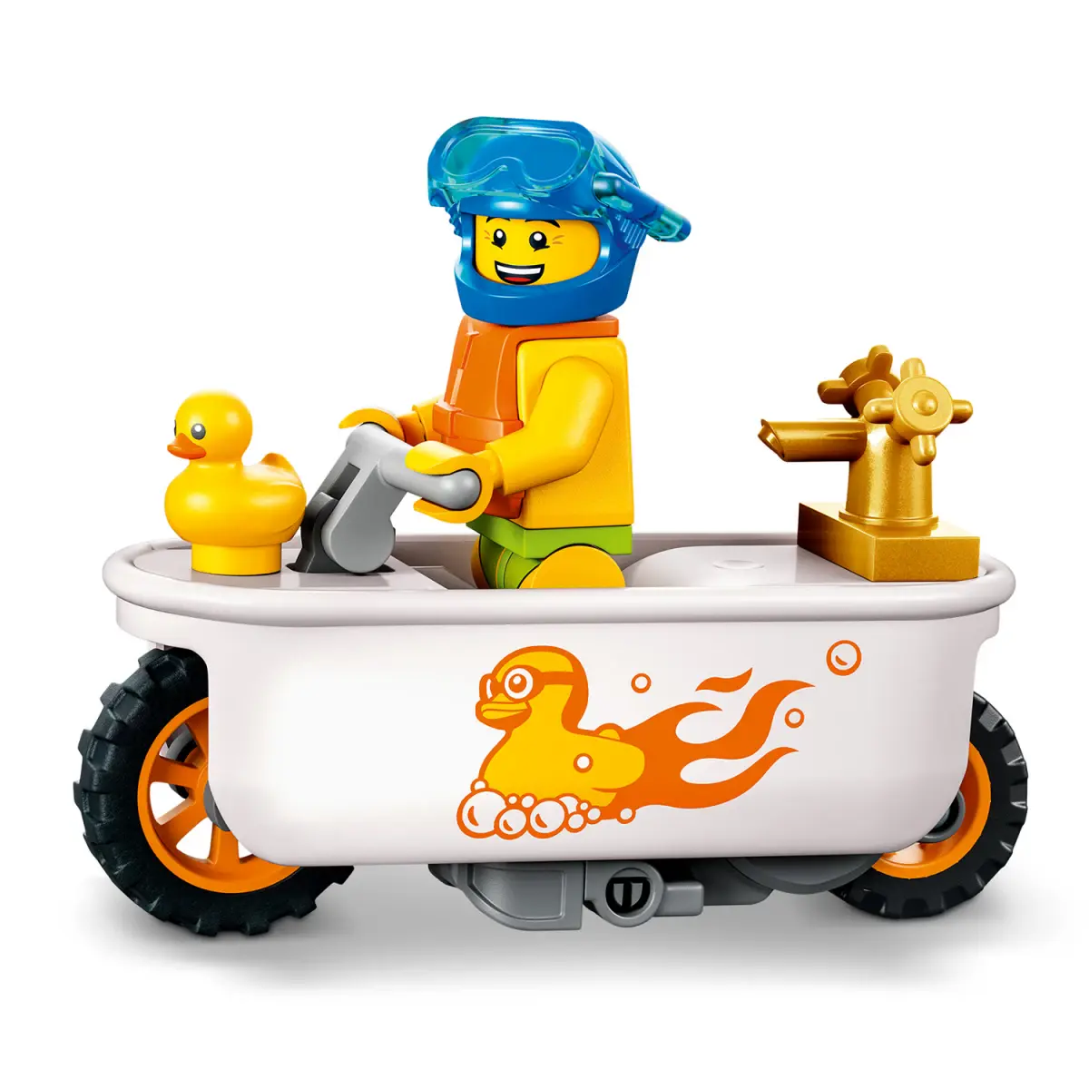 LEGO City Bathtub Stunt Bike Building Kit, 14 Pieces, Multicolour, 5Y+