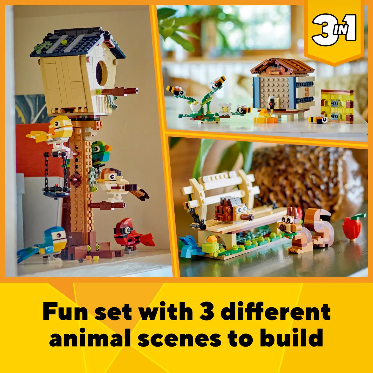 Lego Creator 3In1 Birdhouse 31143 Building Toy Set (476 Pieces)