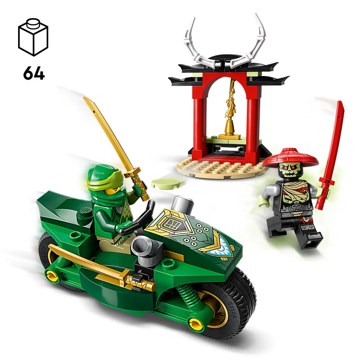 LEGO NINJAGO Lloyds Ninja Street Bike Building Toy Set, 64 Pieces, Multicolour, 4Y+