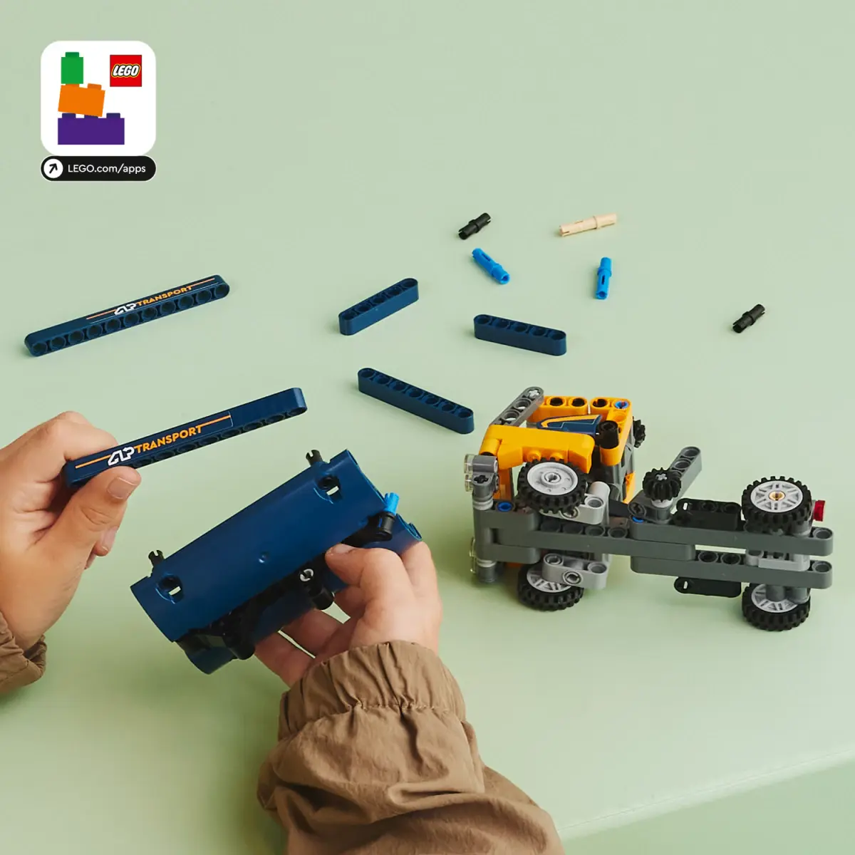 LEGO Technic Dump Truck Building Toy Set, 177 Pieces, Multicolour, 7Y+