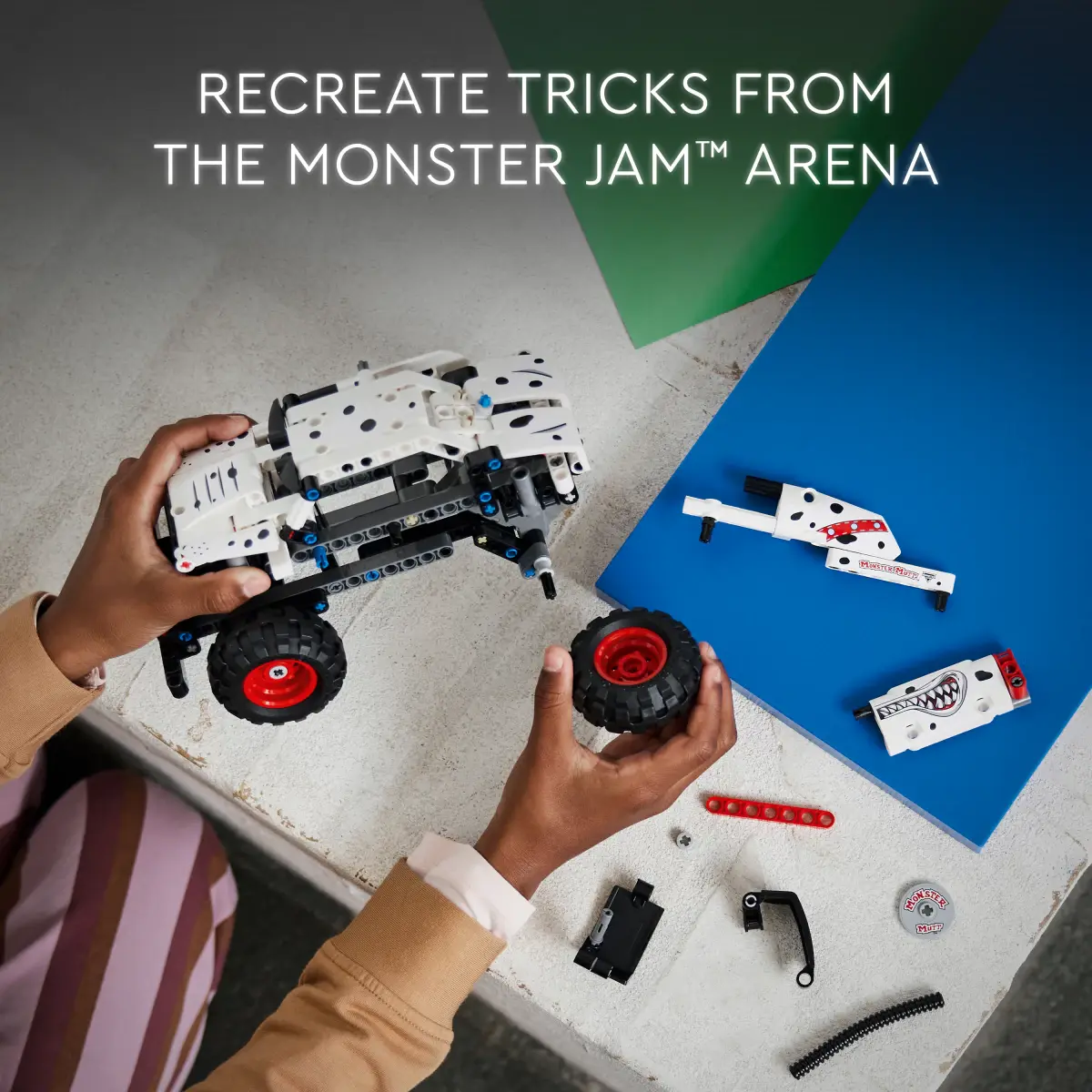 LEGO Technic Monster Jam Monster Mutt Dalmatian Building Toy Set, 244 Pcs, Multicolour, 7Y+