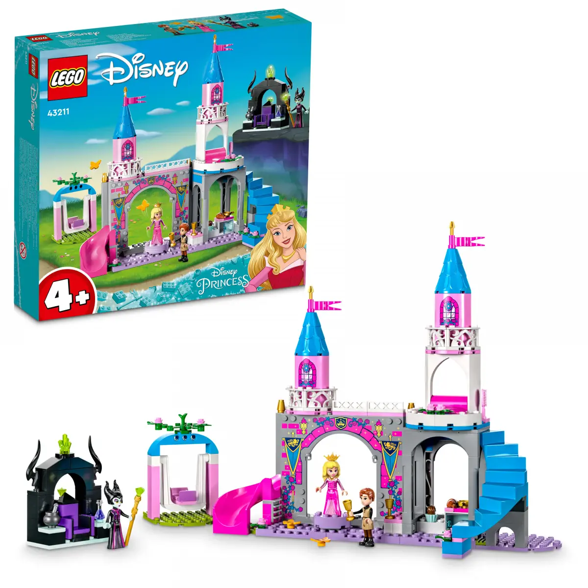 LEGO Disney Aurora’s Castle Building Toy Set, 187 Pieces, Multicolour, 4Y+