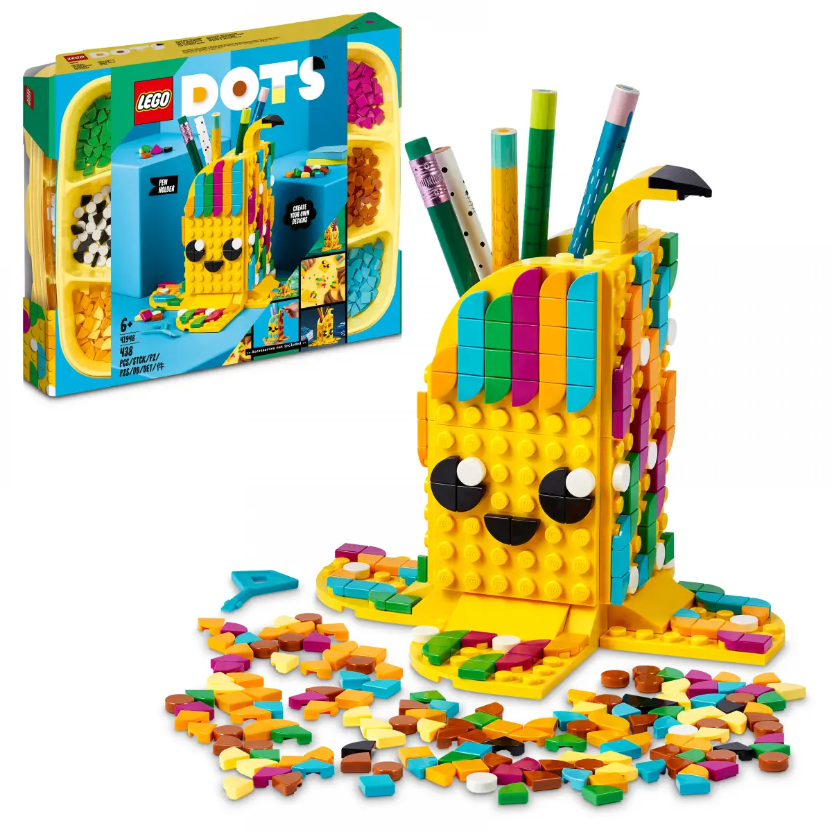 Lego Dots Cute Banana Pen Holder 41948 Diy Craft Decoration Kit (438 Pieces)