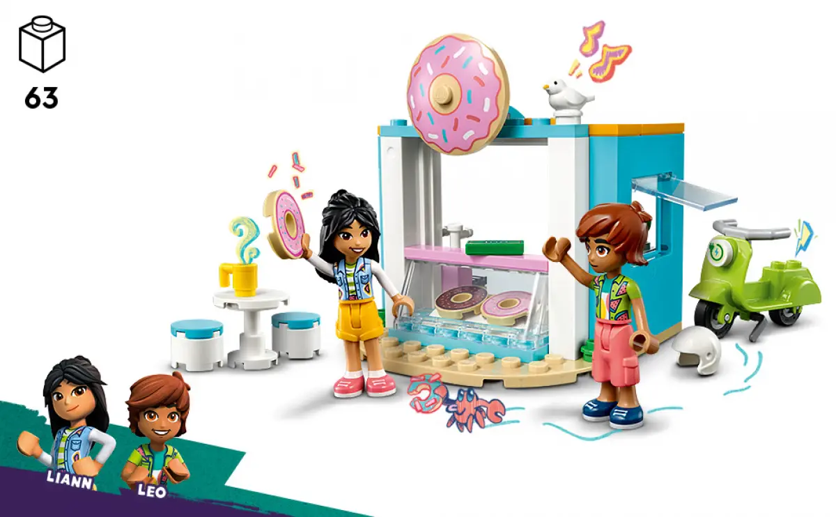 LEGO Friends Doughnut Shop' Building Toy Set, 63 Pieces, Multicolour, 4Y+