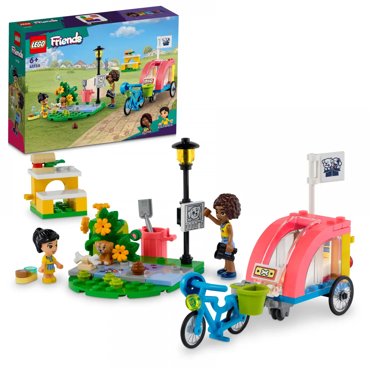 LEGO Friends Dog Rescue Bike Building Toy Set, 125 Pieces, Multicolour, 6Y+