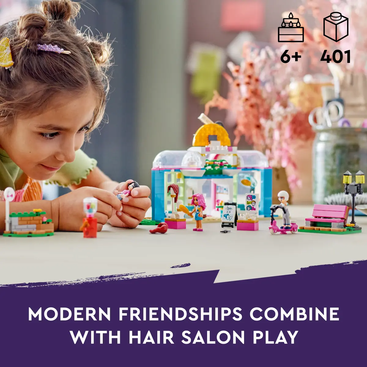 LEGO Friends Hair Salon Building Toy Set, 401 Pieces, Multicolour, 6Y+