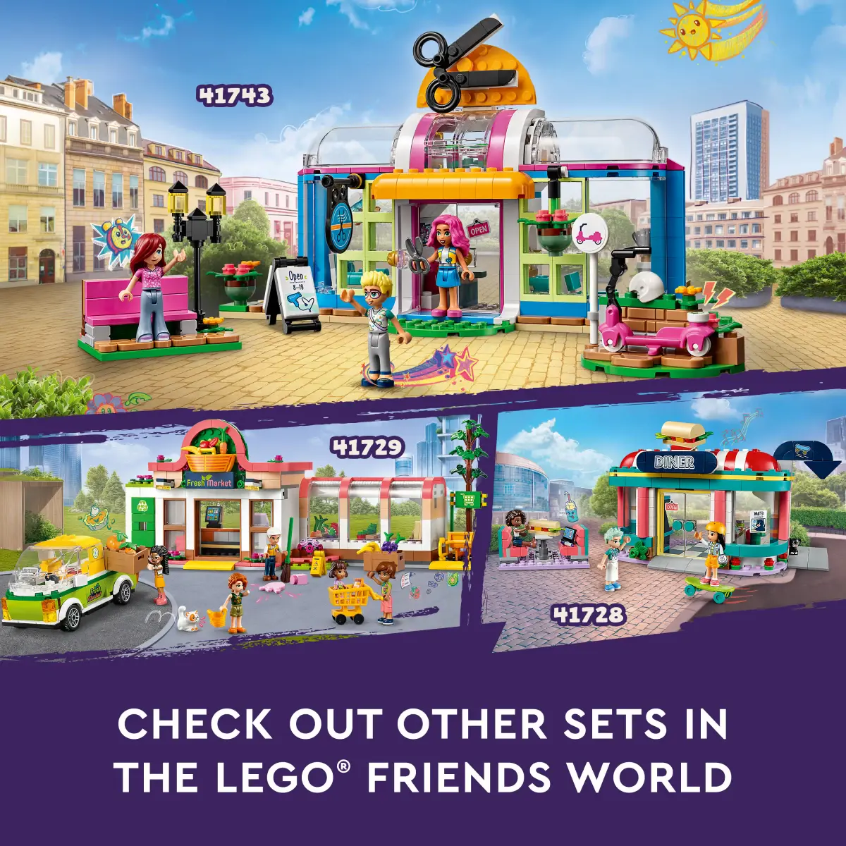 LEGO Friends Hair Salon Building Toy Set, 401 Pieces, Multicolour, 6Y+