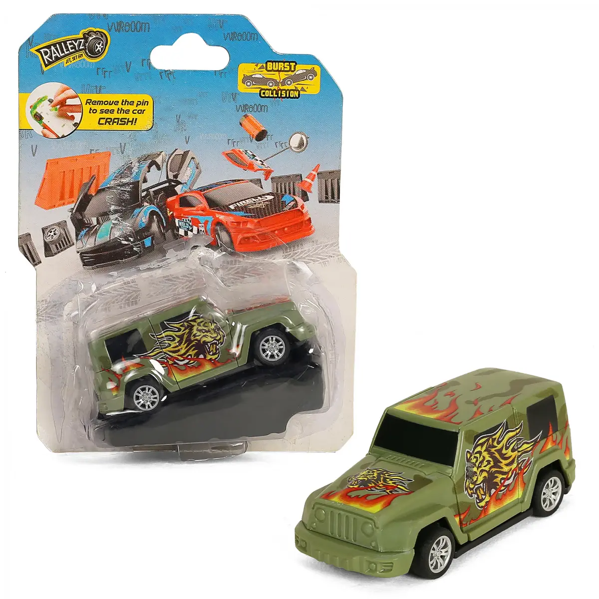 Ralleyz Crash Car Assorted, Multicolour, 3Y+