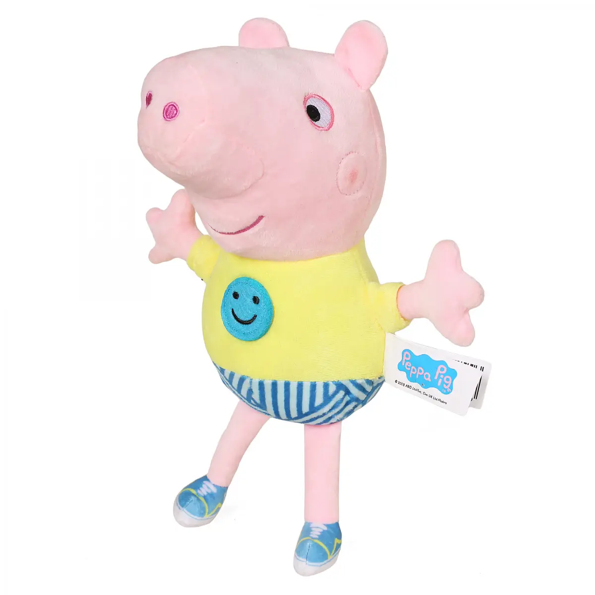 Peppa Pig George Pig Smiley Soft Toys for Kids, 30cm, 18M+, Multicolour