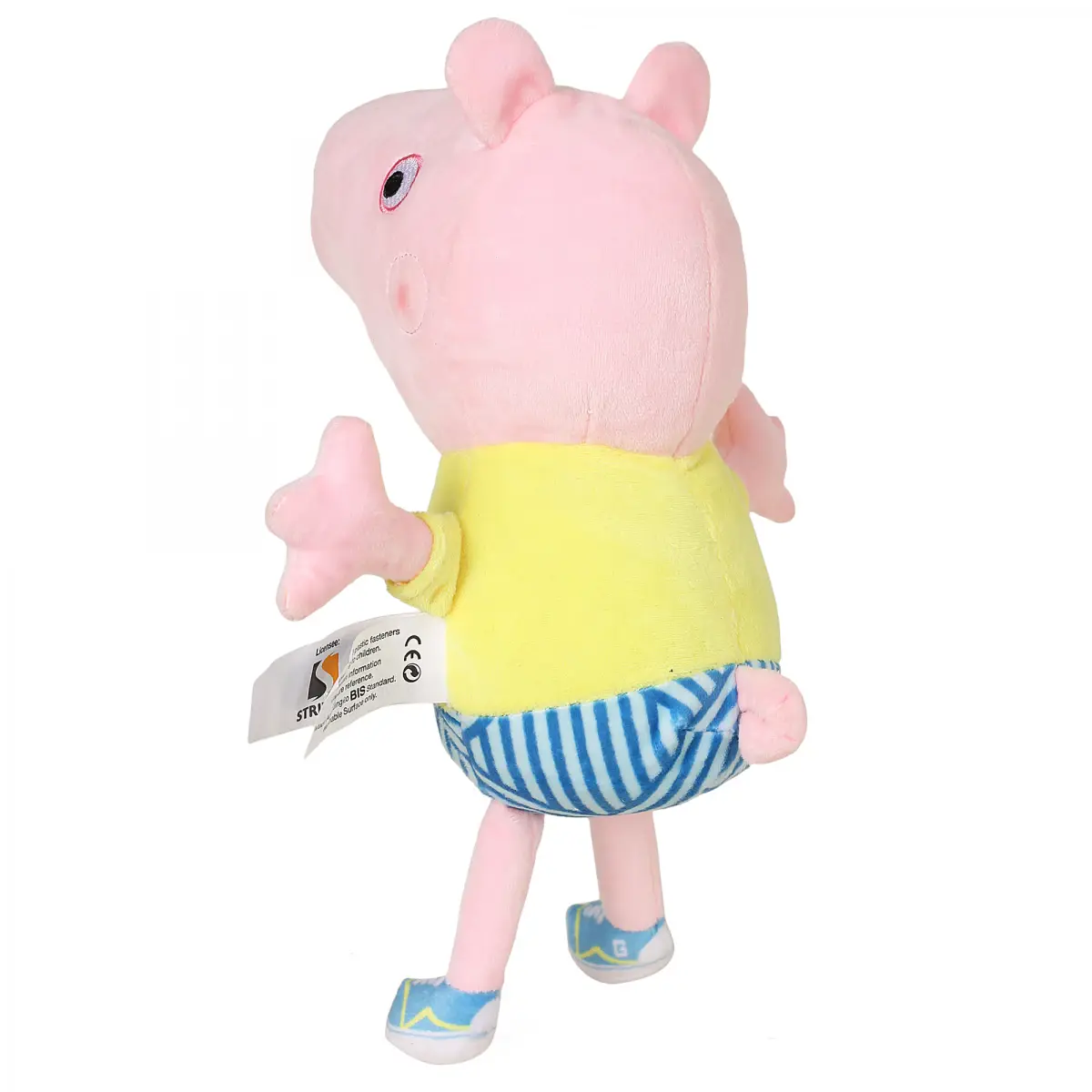 Peppa Pig George Pig Smiley Soft Toys for Kids, 30cm, 18M+, Multicolour