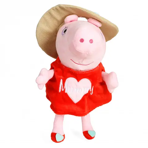 Peppa Pig Mommy Fancy Soft Toy for Kids, 30cm, Red