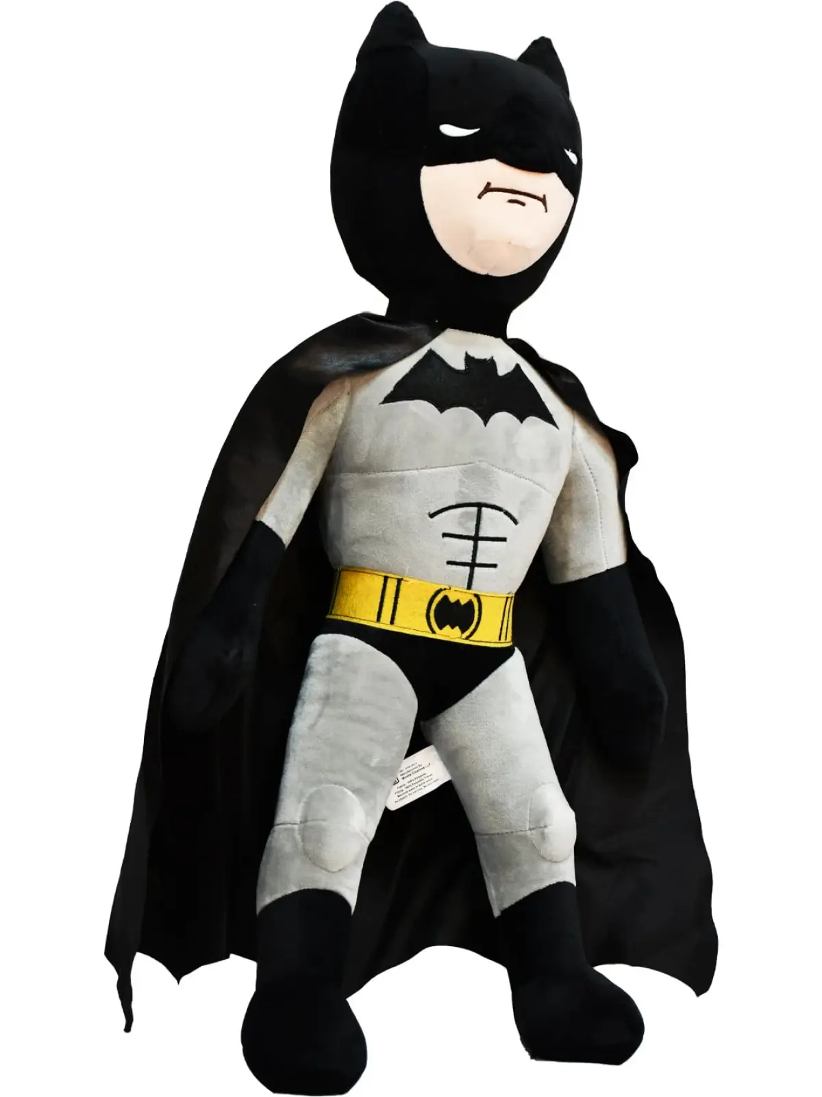 Mirada Plush Stuffed Grey Batman Soft Toy 60cm, 3Y+, Black