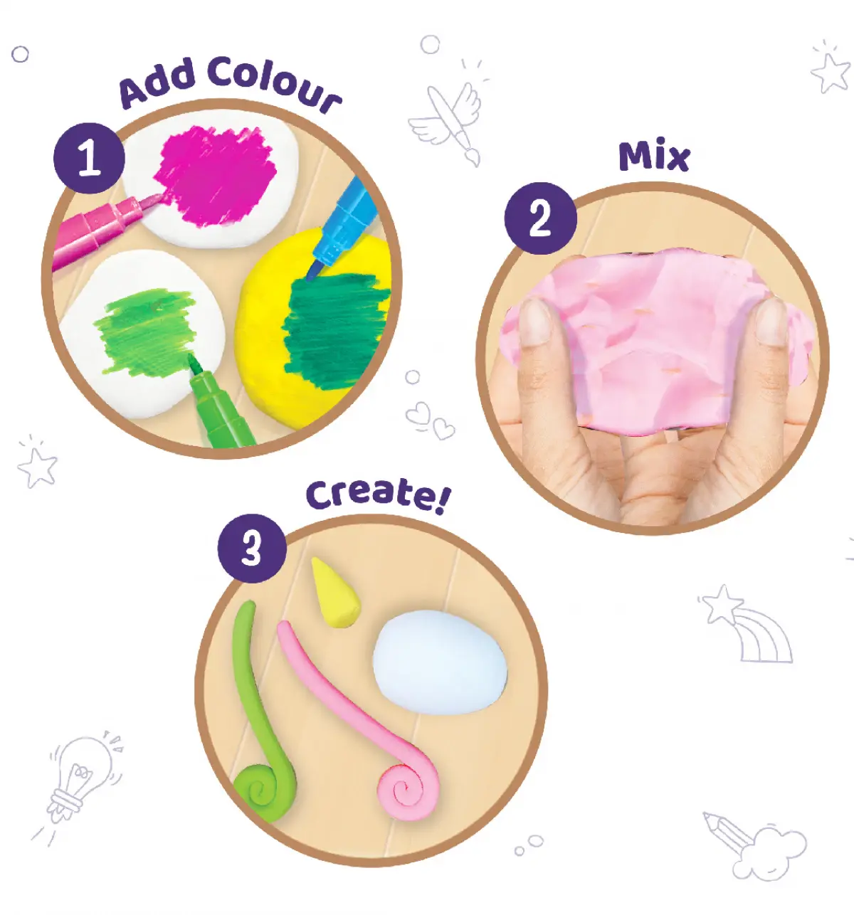 Imagimake Clay Murals Unicorn Modelling Clay & Glass Paint, 5 Designs, Art & Craft Kit, Kids for 5Y+, Multicolour