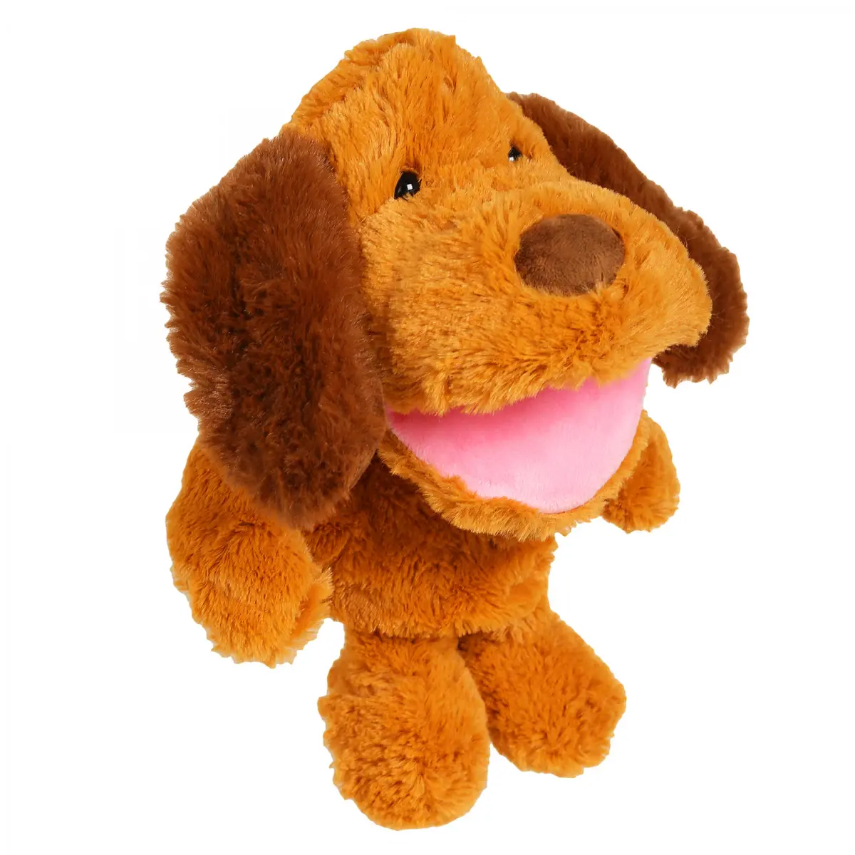 Hamleys Pugs & Play Dog Talking Hand Puppet, 3Y+, Brown
