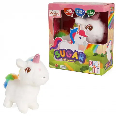 Hamleys Sugar The Unicorn, Soft Toys for Kids, 3Y+, White