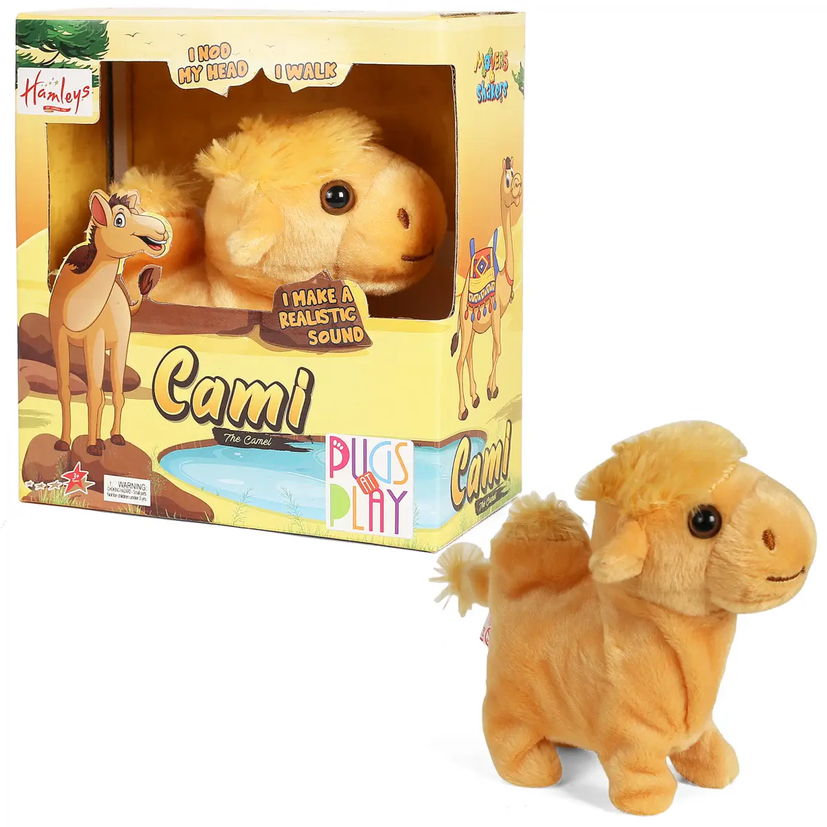 Hamleys Pugs & Play Cami The Camel, Brown, 3Y+