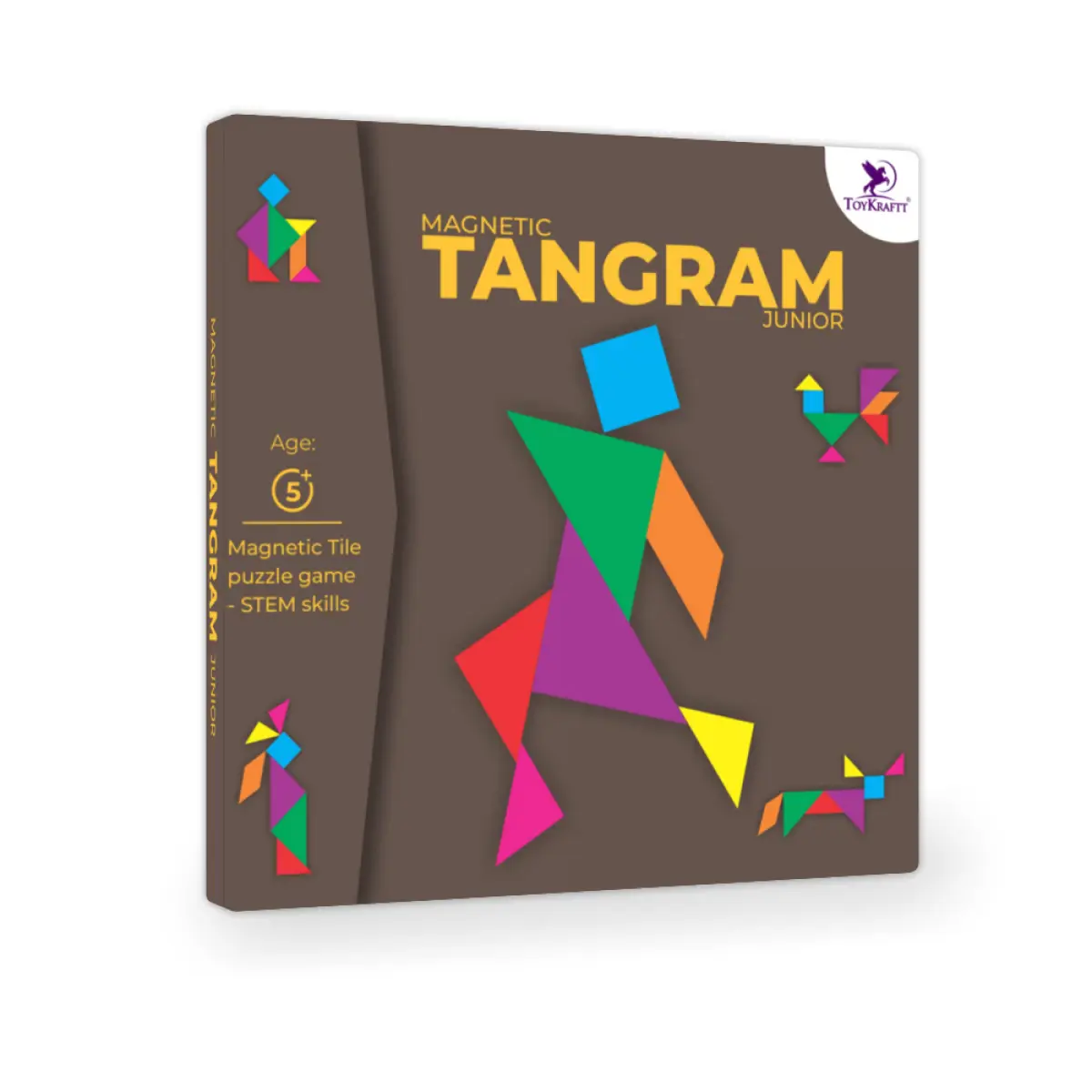 Toykraftt Magnetic Tangram Junior, Multicolour, 5Y+