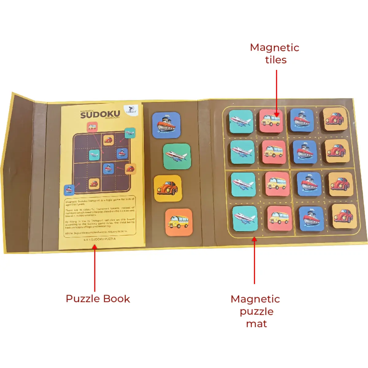 Toykraftt Magnalogix Learning Magnetic Toys Sudoku Junior Transport Multicolour, 5Y+