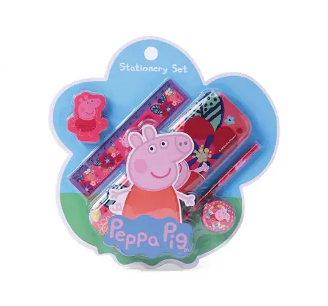 Striders Peppa Pig Kids Stationery Pack - Perfect for School and Playtime, 4Y+