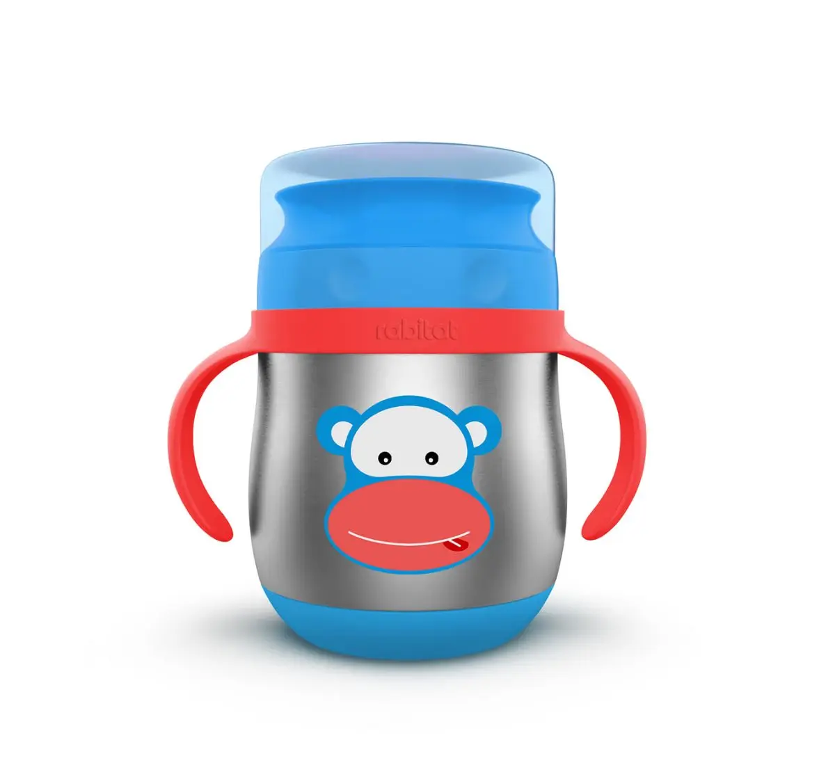 Rabitat First Step 360 Degree Training Cup Cheek Monkey 360 ml For Kids of Age 6M+, Multicolour