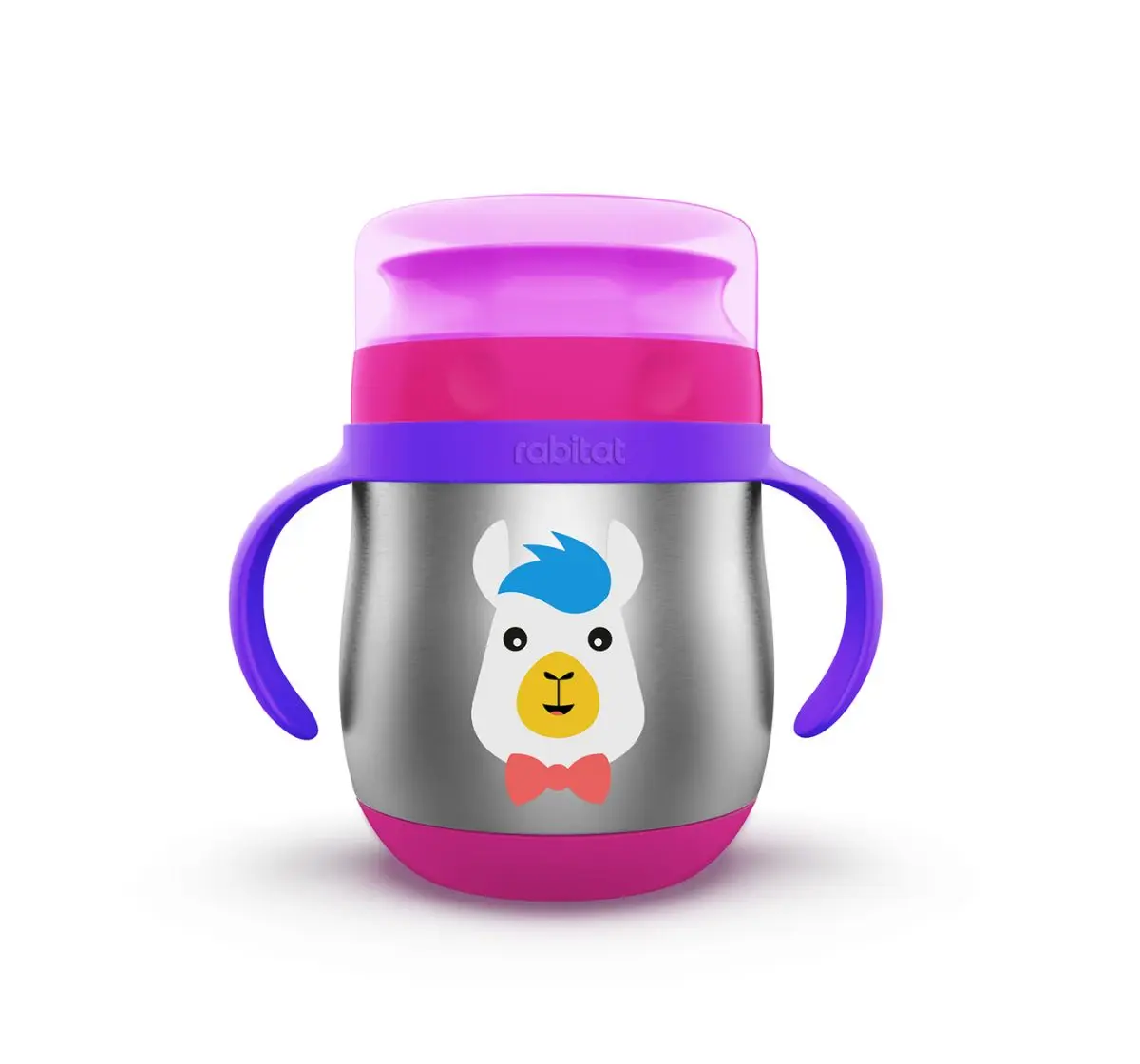 Rabitat First Step 360 Degree Training Cup Llama Mia 360 ml For Kids of Age 6M+, Multicolour