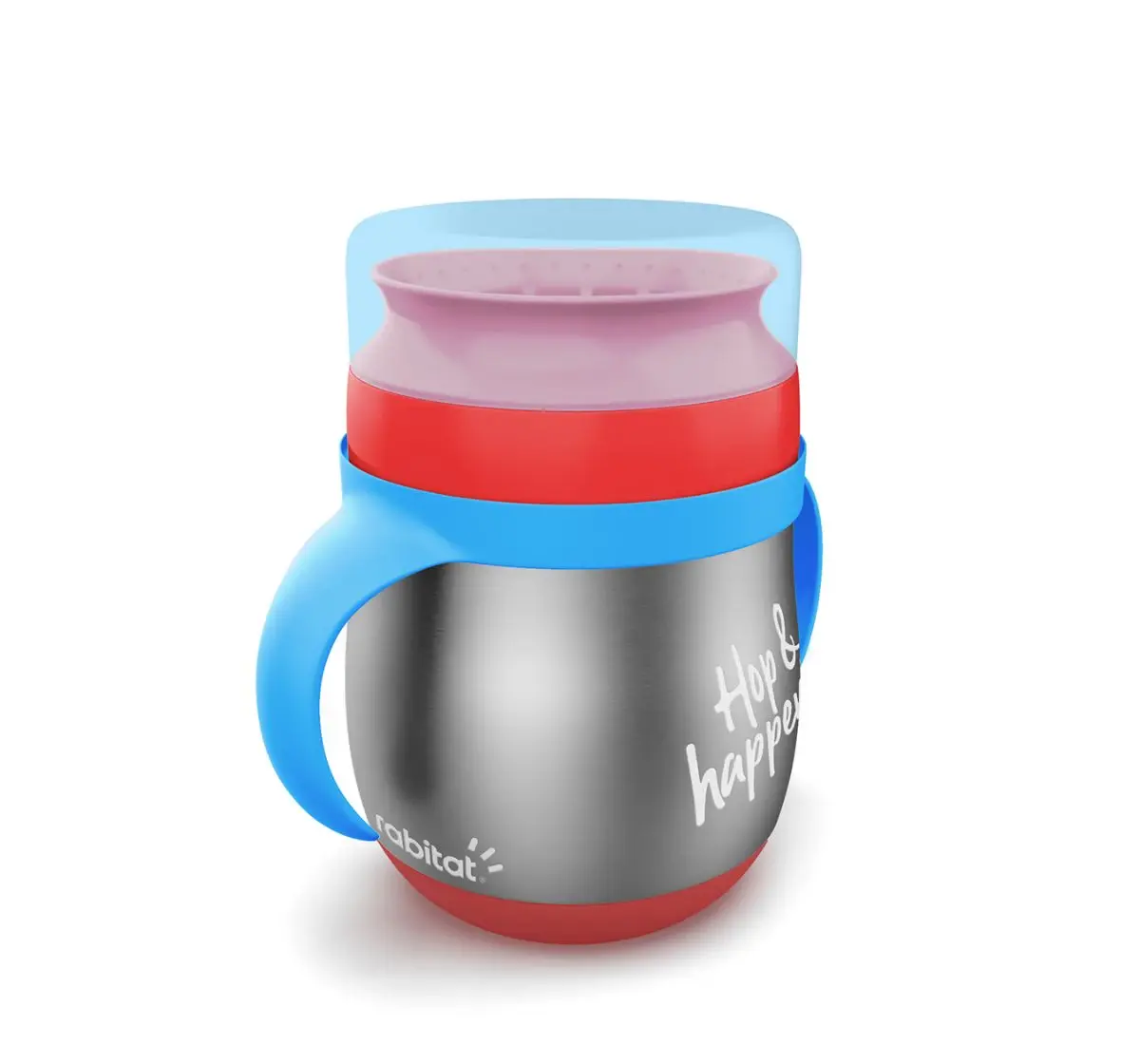 Rabitat First Step 360 Degree Training Cup Bunny Boo 360 ml For Kids of Age 6M+, Multicolour