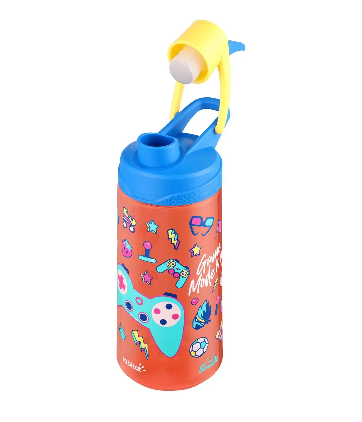 Rabitat Flip Lock Tritan Water Bottle Sparky 550 ml For Kids of Age 3Y+, Multicolour