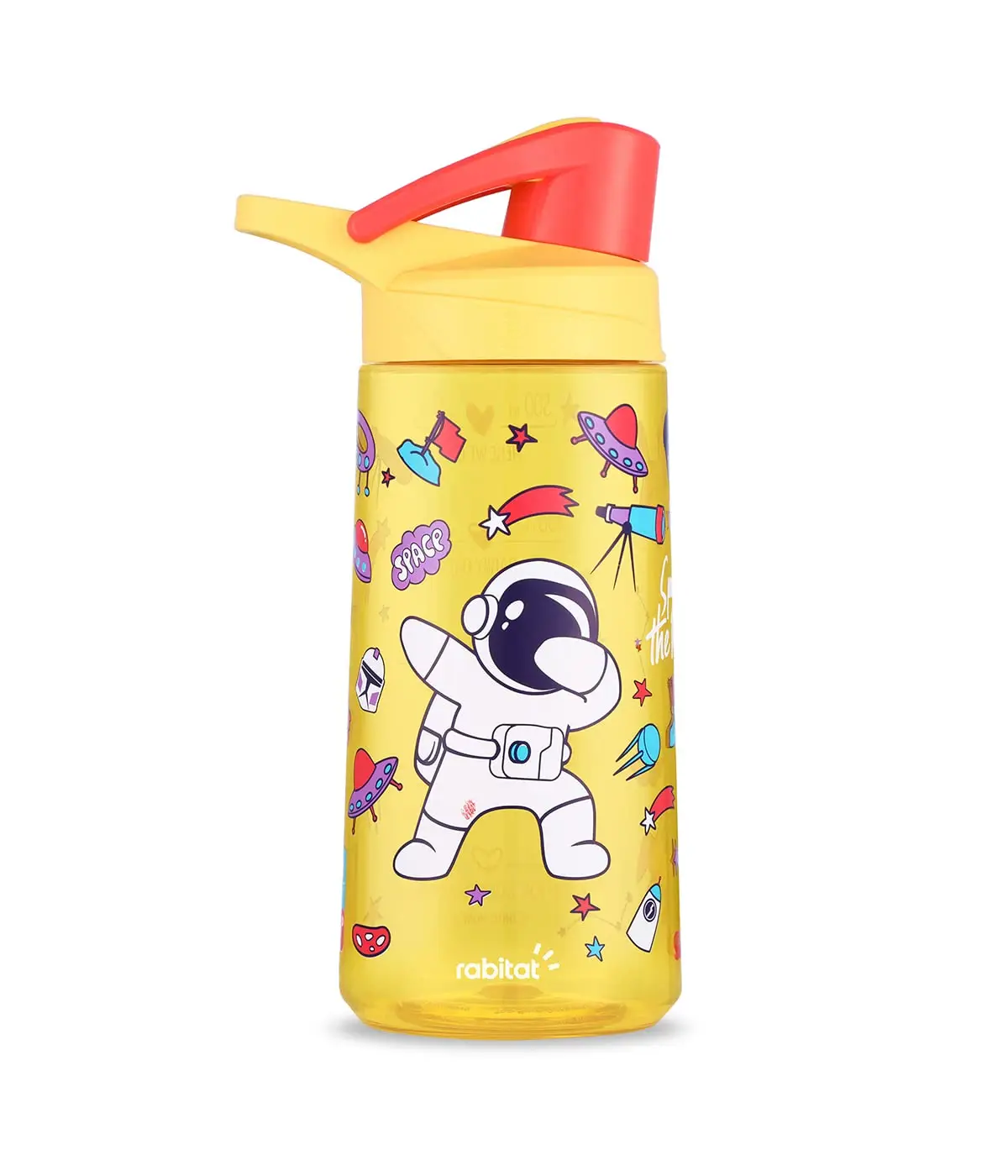 Rabitat Flip Lock Tritan Water Bottle Shyguy 550 ml For Kids of Age 3Y+, Multicolour
