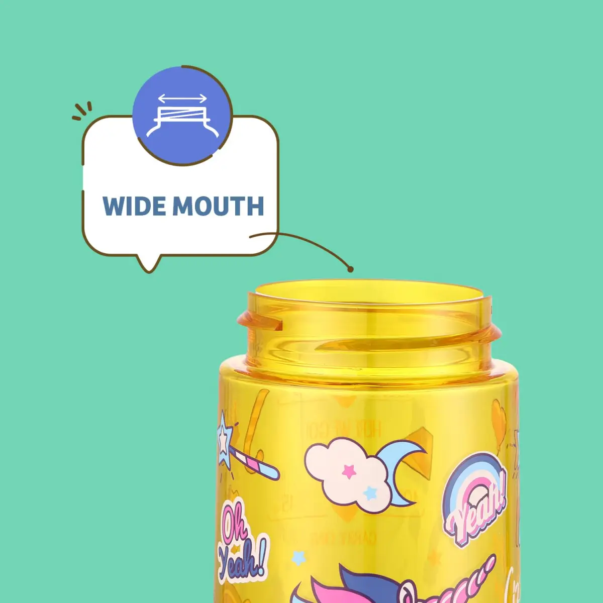 Rabitat Flip Lock Tritan Water Bottle Shyguy 550 ml For Kids of Age 3Y+, Multicolour