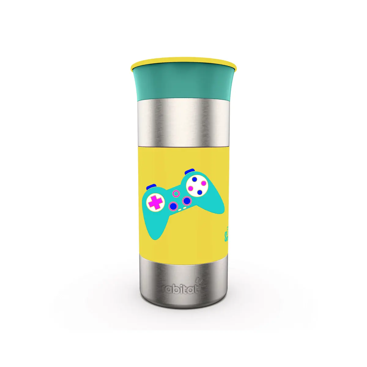 Rabitat 360 Playmate Insulated Tumbler Sparky 390 ml For Kids of Age 3Y+, Multicolour
