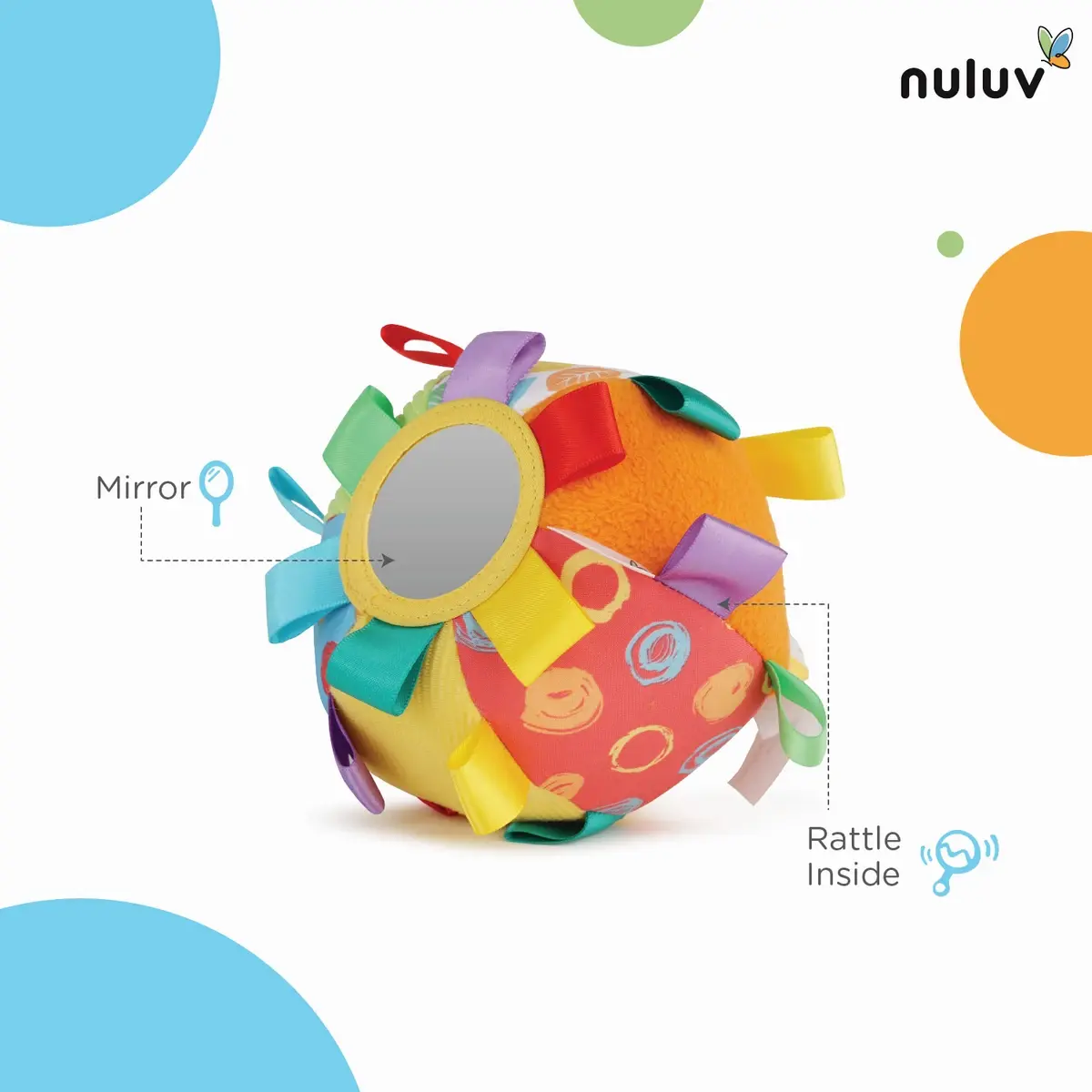 Nuluv Activity Ball 2 Multicolour, 3M+