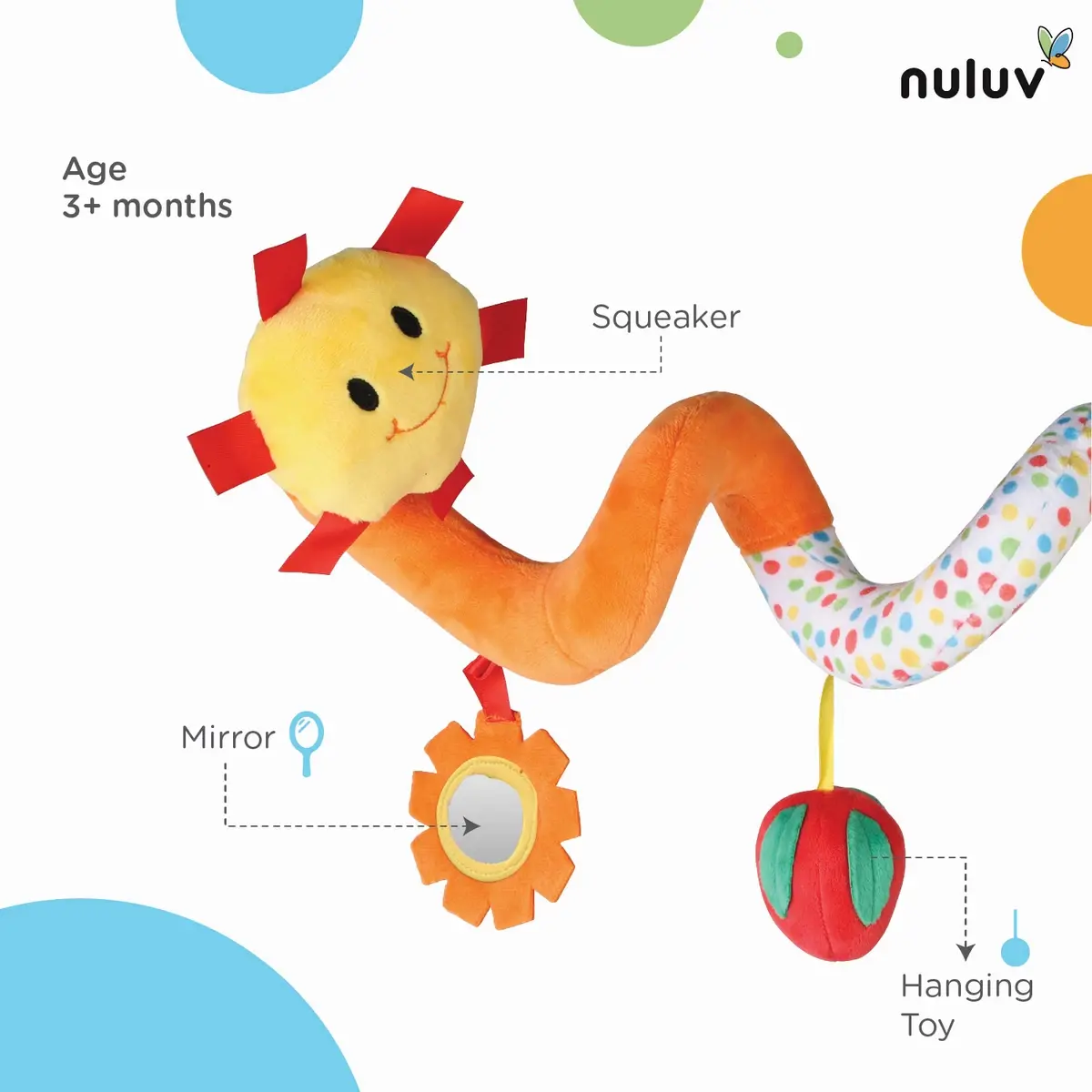 Nuluv Fruits Spiral Multicolour, 3M+