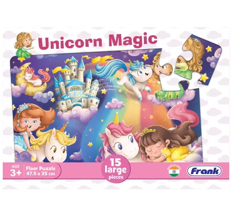 Frank Unicorn Magic, 15 Pieces Floor Puzzle, 3Y+