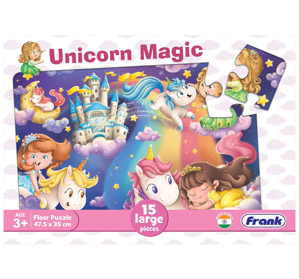 Frank Unicorn Magic, 15 Pieces Floor Puzzle, 3Y+