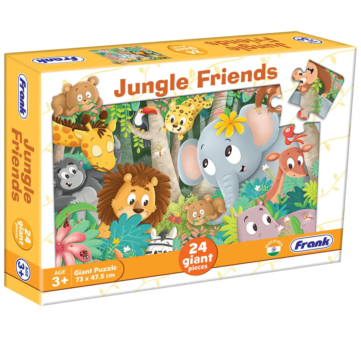 Frank Jungle Friends, 24 Pieces Giant Floor Puzzle, 3Y+