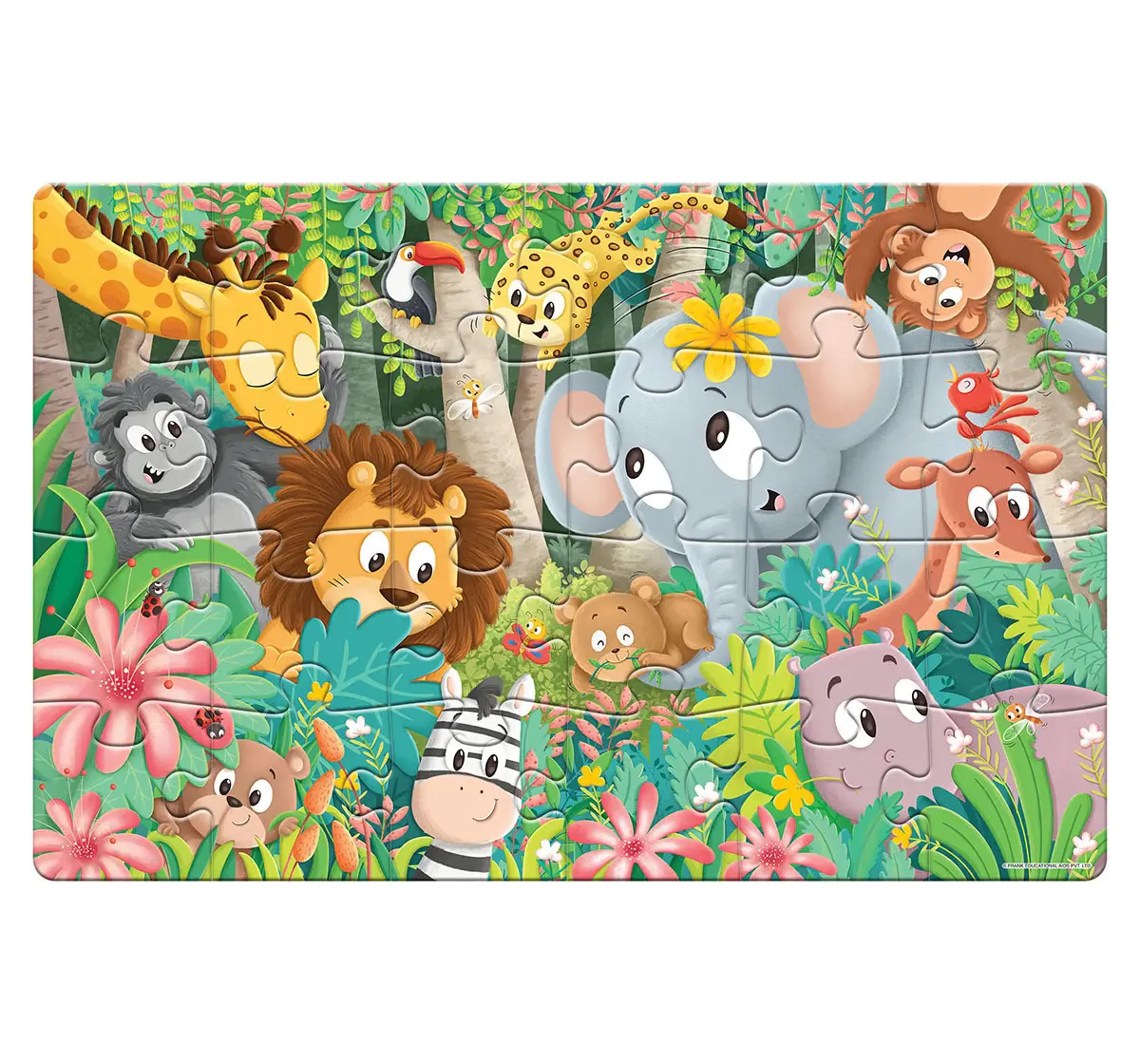 Frank Jungle Friends, 24 Pieces Giant Floor Puzzle, 3Y+