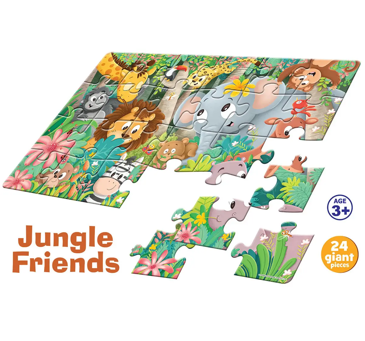 Frank Jungle Friends, 24 Pieces Giant Floor Puzzle, 3Y+