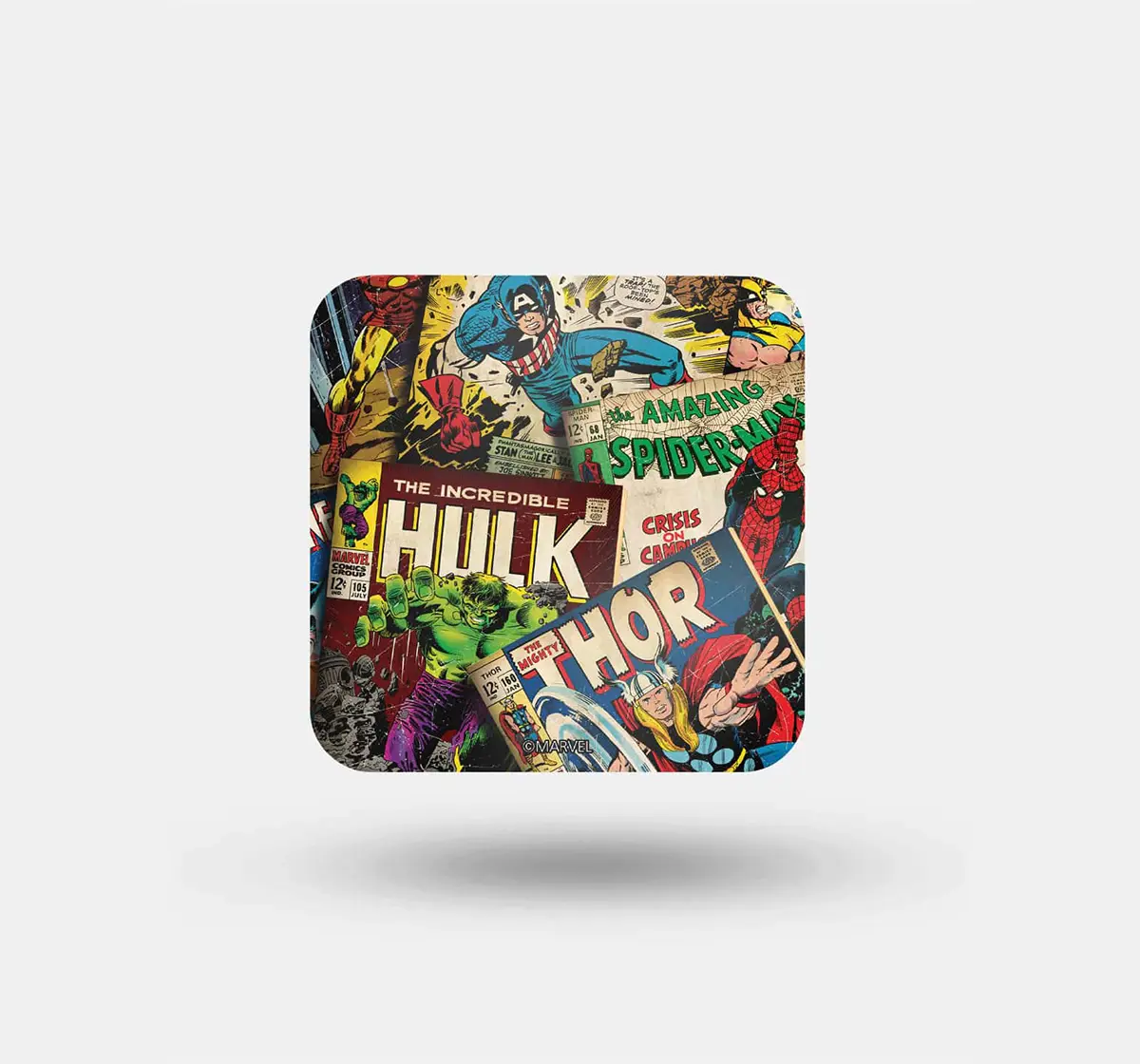 Macmerise Marvel Comics Collection Coaster Square Single, 6Y+