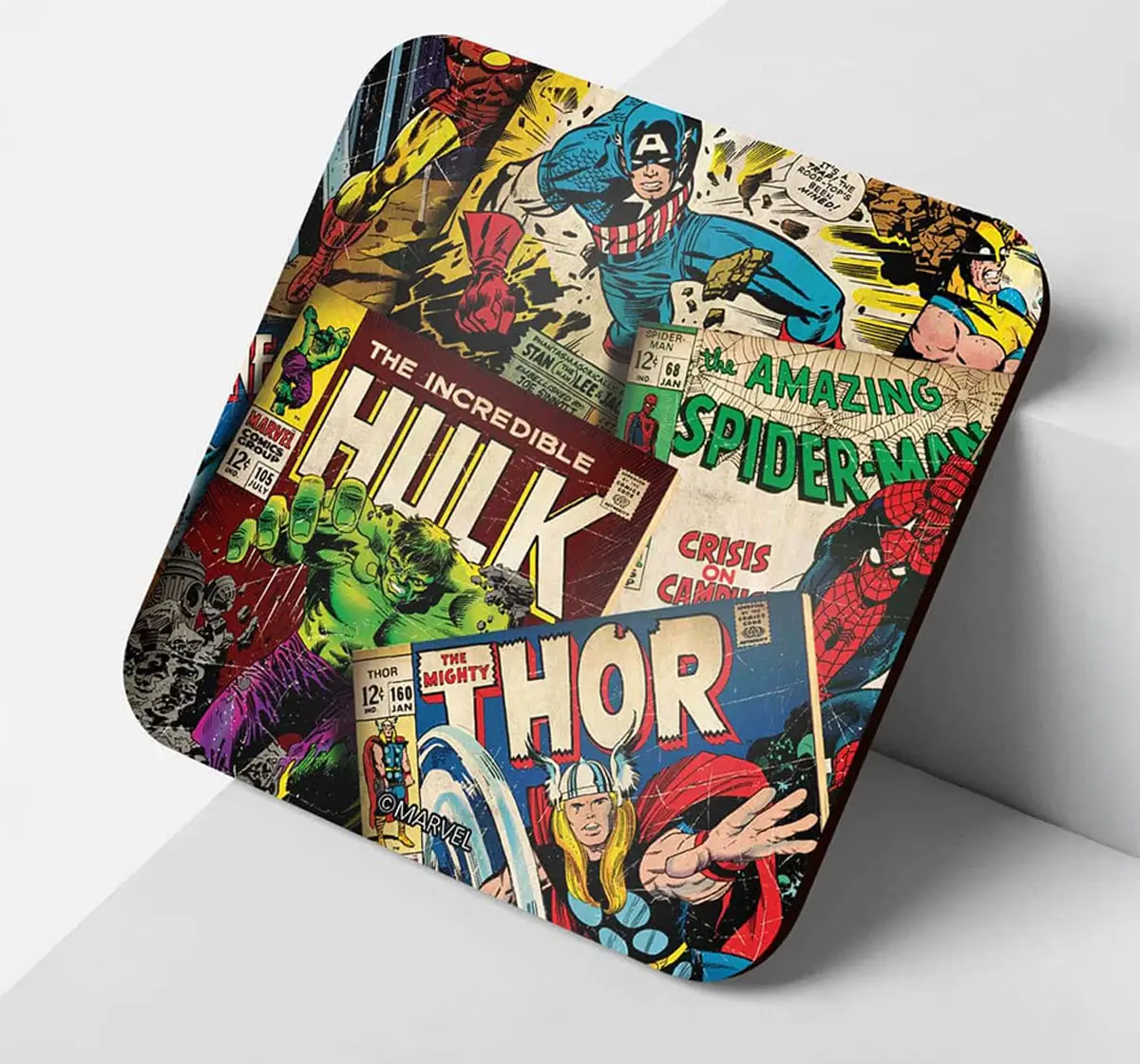 Macmerise Marvel Comics Collection Coaster Square Single, 6Y+